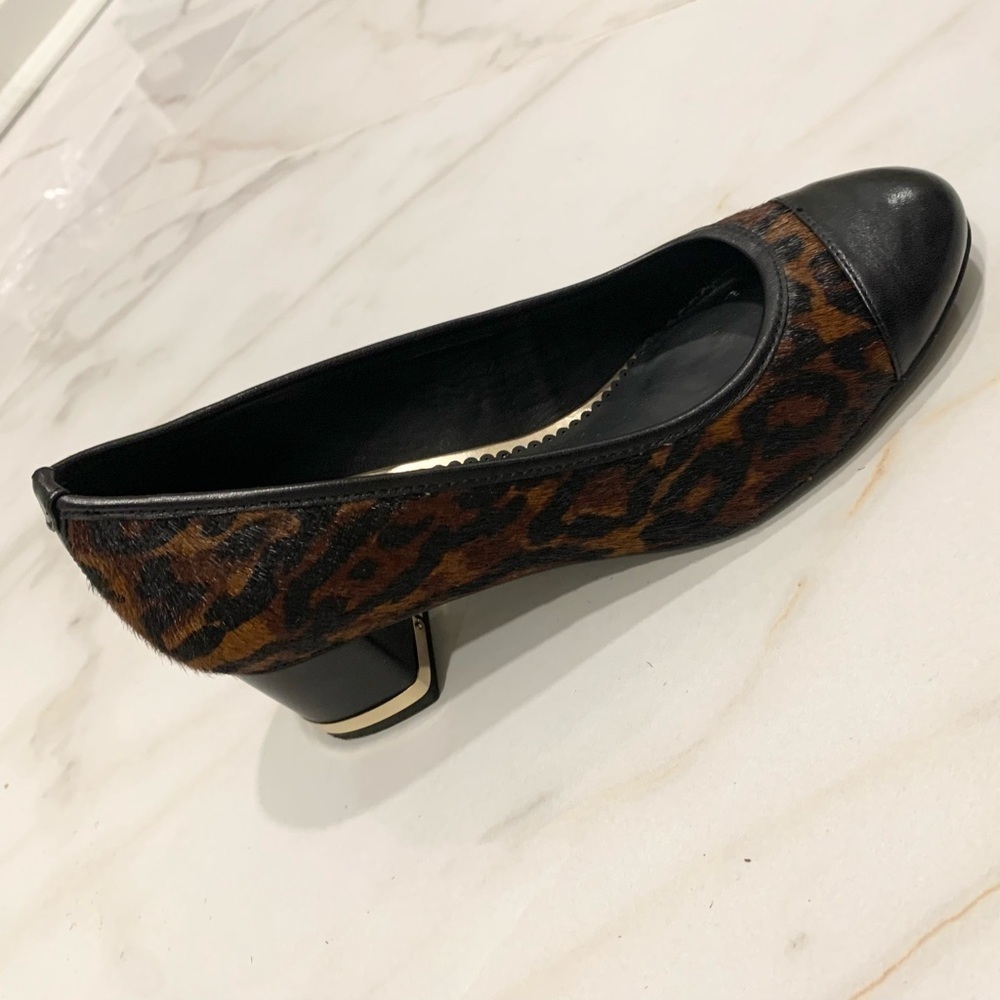𝅺c. Wonder Leopard calf hair and leather pumps Sz 6 1/2 - Picture 7 of 10